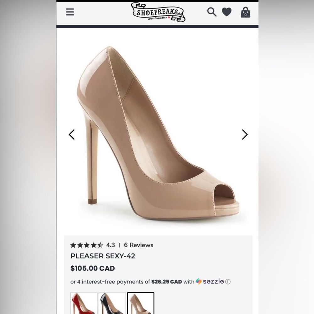 Shoefreaks peep toe pump size 7